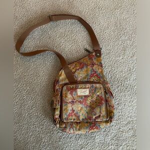 Fossil Genuine Classic 1954 Canvas Crossbody Multicolor Bag